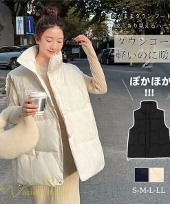 ベスト | ダウンレディース 無地 スタンドネック 中綿きれいめ シンプル 大きいサイズ ノースリーブ 韓国風 20代 50代 秋冬コーデ 40代 30代 大きいサイズ