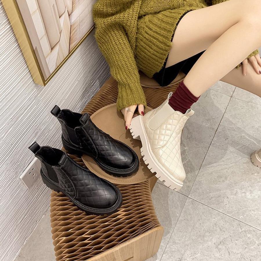 ショートブーツ | 韓国 サイドゴアブーツ ショート 暖かい
