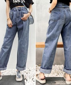 デニム | ハイウエスト タックデニムパンツ 韓国