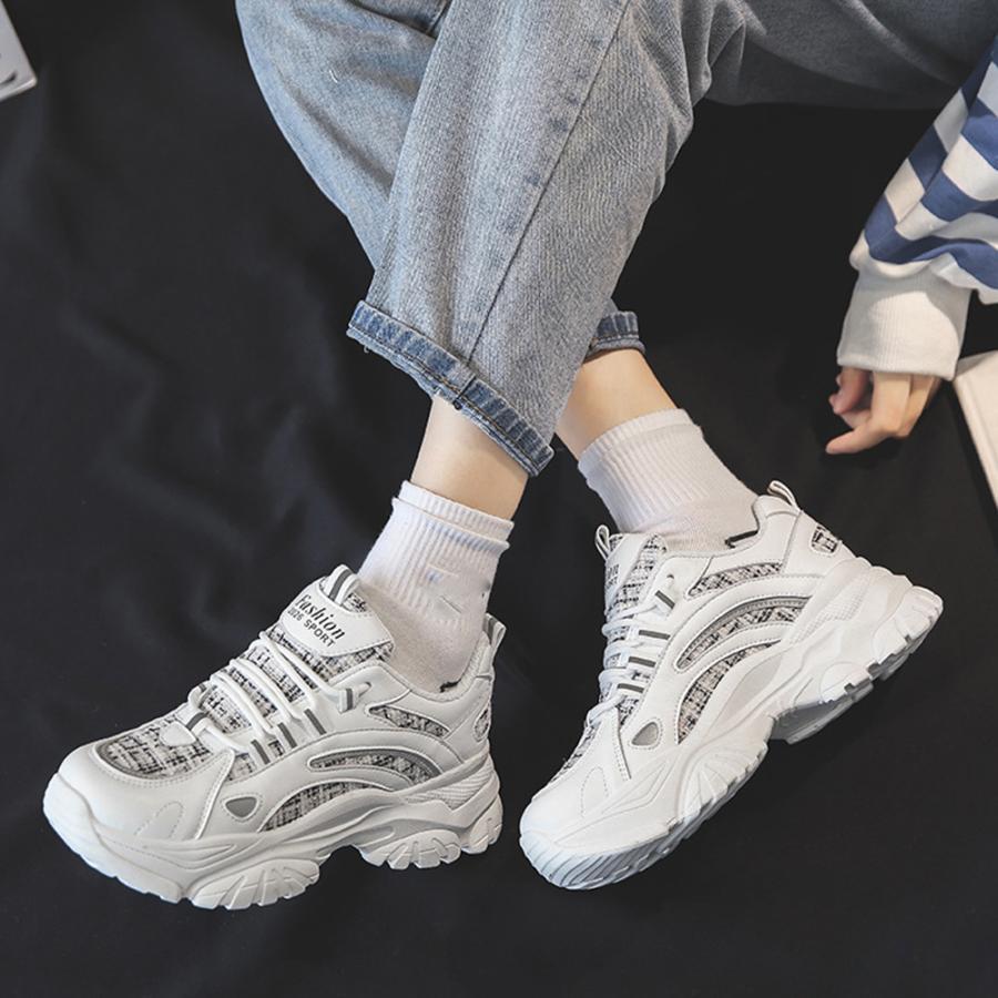 シューズ | ダッドスニーカー レディース 韓国風厚底