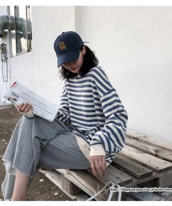 パーカー | トレーナー レディース プルオーバー クルーネック 長袖 トップス Tシャツ スウェット ゆったり ボーダー 秋冬 カジュアル ルームウェア 練習着 春 トップス