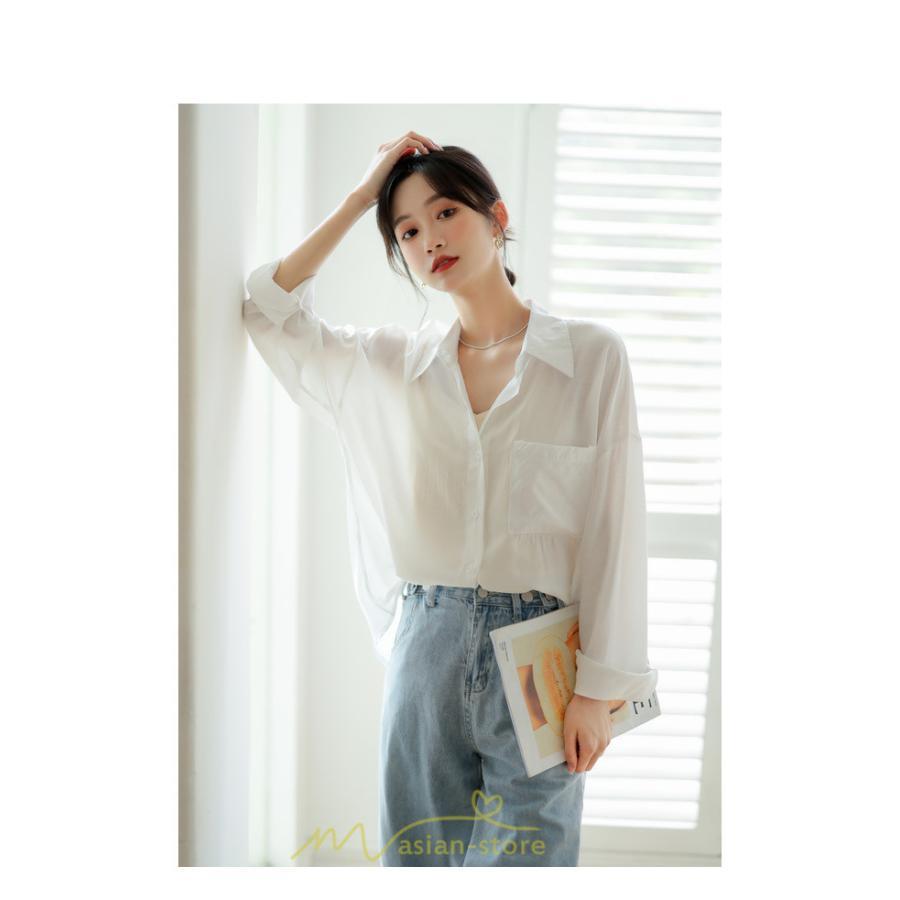 シャツ・ブラウス | ブラウス トップス 長袖 Vネック ボタン 無地 上品 通勤 レディース 秋 20代 30代 40代 OL ママ 母 フェミニン デート お出かけ 通勤 リクルート お仕事