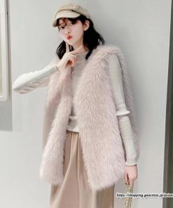 ベスト | ボリュームフェイクファーファー毛皮レディース 冬 フェイクファー 毛皮コート アウター ノースリーブ ふわふわ 秋冬 前開き ジレ