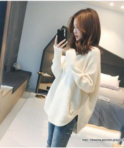 ニット・セーター | ニット レディース 秋 秋服 トップス セーター 秋服コーデ 長袖 Vネック オフィスカジュアル プルオーバー ゆったり 大きめ ラウンドヘム模様編みニット 冬服