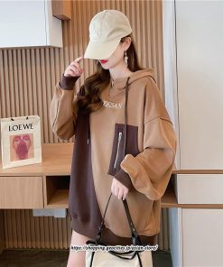 パーカー | トップス レディース 長袖 フード付き スウェット プルオーバー トレーナー 裏起毛 ゆったり 切り替え 大きいサイズ カジュアル 体型カバー