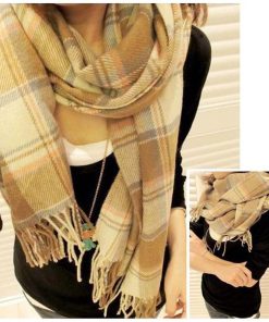 マフラー | ストール マフラー ロング スカーフ 秋冬 チェック柄 大判 ニット
