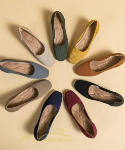 パンプス | ニット26.5cm 大きいサイズレディース 靴 9カラー リブニット 無地 柔らか 歩きやすい 履きやすい 走れる 痛くない スリッポン