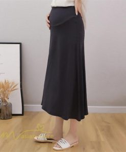 スカート | マタニティレディース Aラインロング丈 マタニティウェア 妊婦服 カジュアル 体型カバー 春 夏 ウエスト調整 ゆったり マタニティ