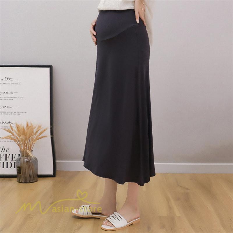 スカート | マタニティレディース Aラインロング丈 マタニティウェア 妊婦服 カジュアル 体型カバー 春 夏 ウエスト調整 ゆったり マタニティ