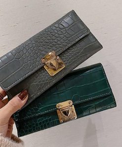 長財布 | クロコ型押し PUレザー シンプル