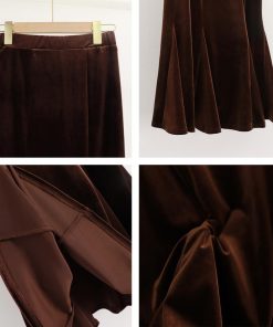 ロングスカート | マーメイドスカート ベルベット 韓国風