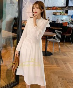 マキシ | ワンピース レディース ゆったり 長袖 オシャレ 呼ばれ 韓国風 二次会 同窓会 通勤 ロング丈 新春 ロング 着痩せ エレガント きれいめ 20代30代40代 体型カバー