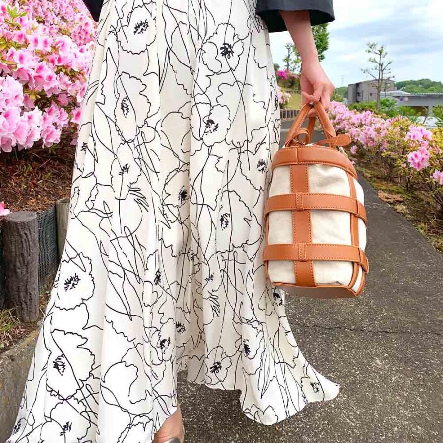 マキシスカート | 柄 ロングスカート 春 ウエストゴム スカート ミモレ丈スカート