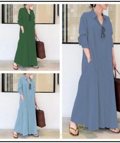 マキシ | ワンピース レディース 春 秋 長袖 ロングワンピース スカート マキシ丈 秋冬 通勤着 可愛い ゆったり 体型カバー カジュアル 綿麻 50代 40代 30代 20代