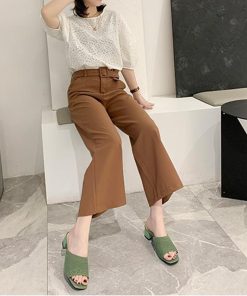 サンダル | ミュールチャンキーヒール 美脚