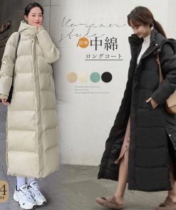 トレンチコート | フード付きキルティングコート レディース