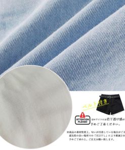 ジーンズ、デニム | ハイウエスト ベルト付き レディース ロールアップ ショーパン デニムショートパンツ 夏