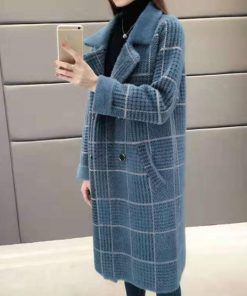 トレンチコート | グレンチェック チェスターコート 韓国