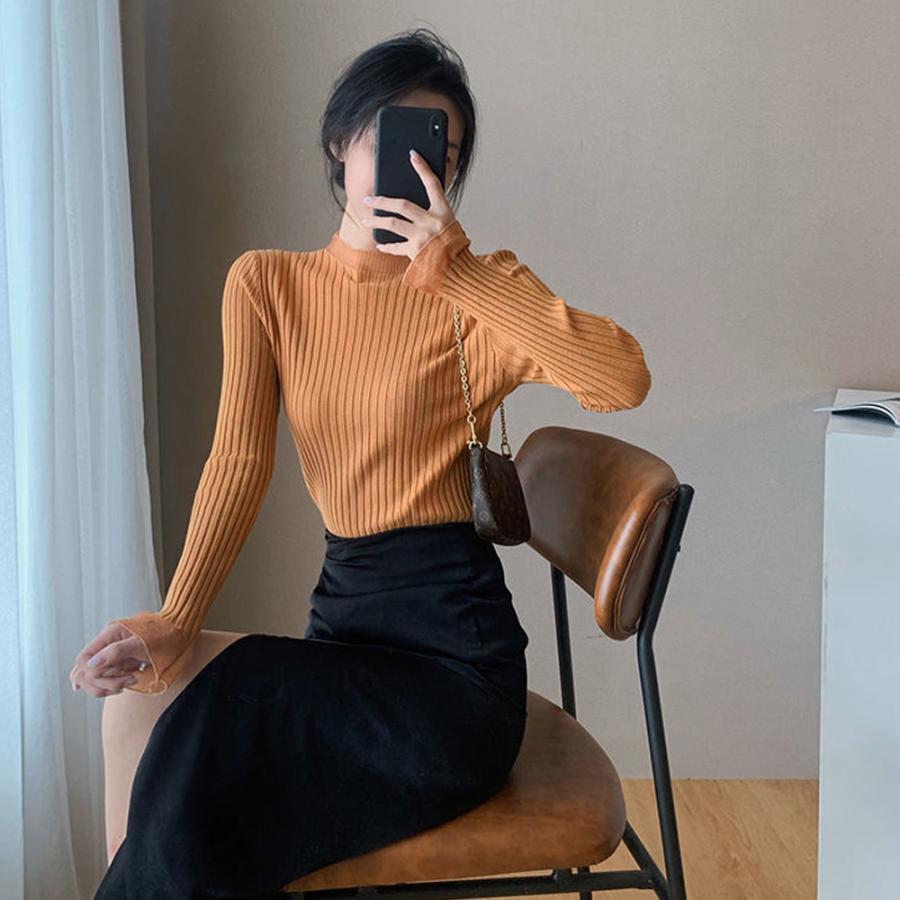 ニット・セーター | 長袖 ニットセーター レディース レース