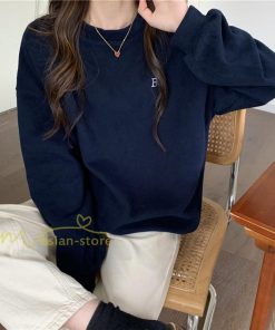 パーカー | トレーナー 長袖 刺繍 レディース スウェット 長袖トレーナー シンプル 20代 30代 フリーサイズ 7色 カジュアル ゆったり コーデ 秋冬 大人 50代 40代