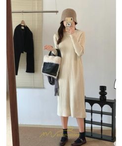 ニットワンピース | レディース 冬 きれいめ ニットフレア ロング おしゃれ 秋冬 送料無料 20代30代40代50代 可愛い おしゃれ 同窓会 通勤 女子会 デート