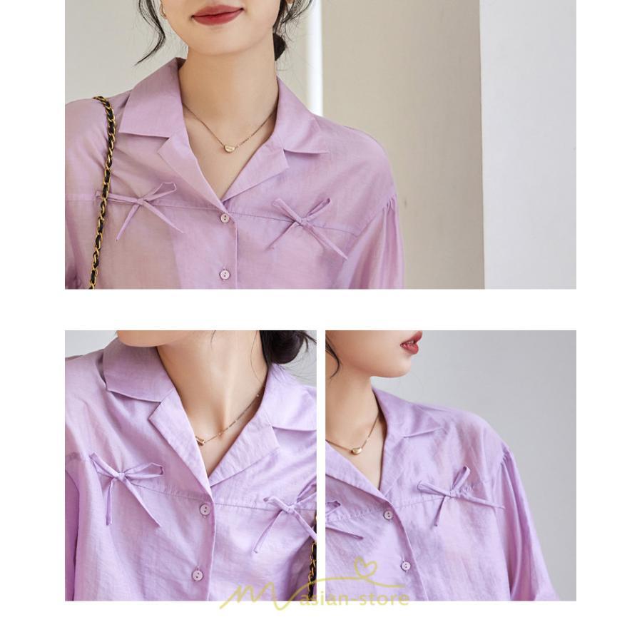 シャツ・ブラウス | ブラウス トップス レディース Vネック秋 蝶結び 可愛い トップス きれいめ フォーマル 上品 通勤 OL 20代30代40代50代 高品質 フェミニン