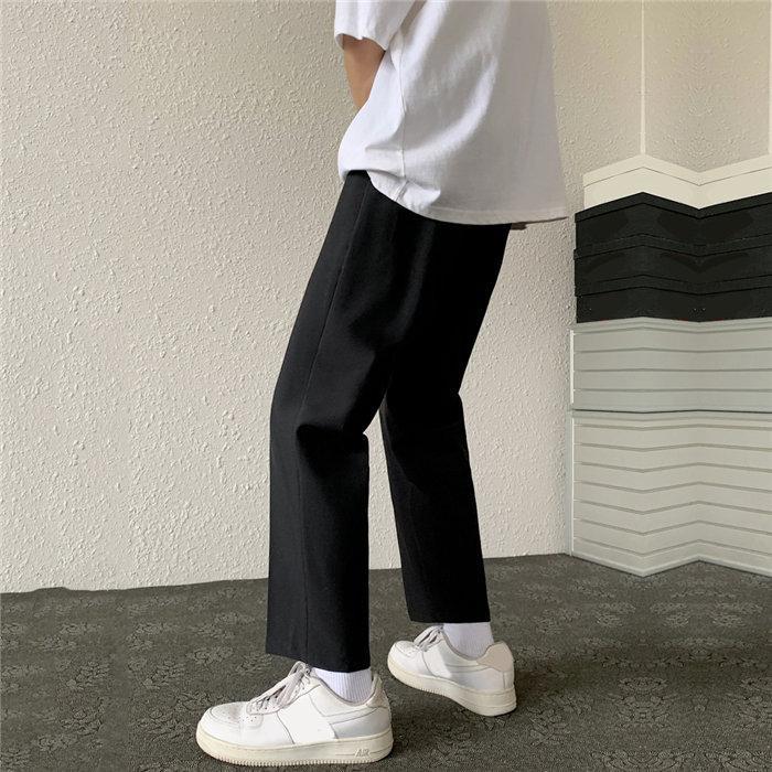 チノパン | パンツ メンズ ウエストゴム ロングパンツ 無地 シンプル カジュアルパンツ おしゃれ 夏新作 9分丈 テーパードパンツ サマーパンツ ビジネス お出かけ 仕事