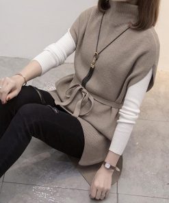 ニット・セーター | ノースリーブ ニットチュニック 韓国風