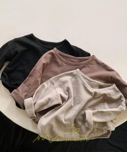 衣装 服 | 子供服 キッズ 無地 長袖Ｔシャツ コットン Tシャツ 男の子 女の子 韓国こども服 ベビー服 春 男女兼用 ナチュラル 冬 カジュアル 秋