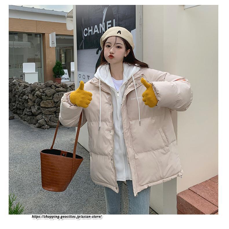 ダウンジャケット コート | フェイクレイヤードダウンジャケット 重ね着風ジャケット 中綿ジャケット アウター ダウン 防風 防寒 フード付き 秋冬コート ジップアップ レディース
