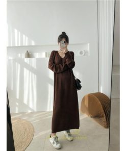 ニットワンピース | レディース 冬 きれいめ ニットフレア ロング おしゃれ 秋冬 長袖 送料無料 可愛い 萌え袖 上品 秋冬コーデ 20代30代40代50代 がーりー