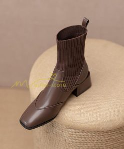 ショートブーツ | ブーツ レディース シューズ 靴 太ヒール チャンキーヒール ブーティー スクエアトゥ ソックスブーツ くつ COS コスプレ PUブーツ 合皮ブーツ