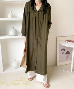 シャツワンピース | チェスターコート ワンピース 着痩せ 春 秋 レディース アウター コーデ 前開き 無地 フリーサイズ 体型カバー ゆったり フード付き ロング丈