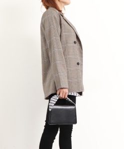 テーラードジャケット | グレンチェック ジャケット レディース秋