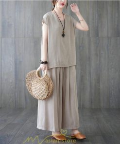 セットアップ | レディース 夏服 Tシャツ ワイドパンツ ガウチョパンツ カジュアル 無地 冷感 涼感 ブラウス トップス 30代40代 2点セット ゴム パンツ 半袖