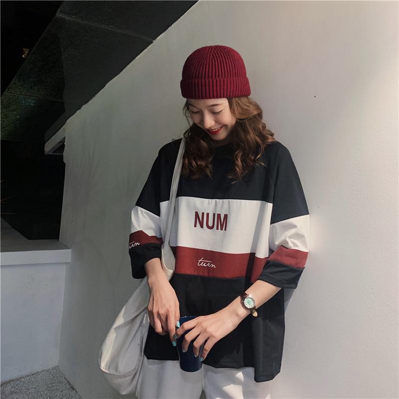 パジャマ ルームウェア | ビッグTシャツ レディーストップス ロングTシャツ ゆったりカジュアル可愛い M L XL XXL ベージュ 黒 ブルー ブラック 2020春夏ロングTシャツ