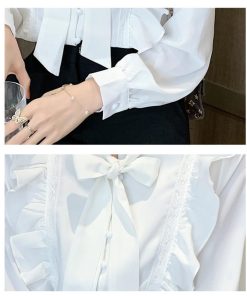 シャツ・ブラウス | ブラウス レディース 長袖 ブラウスシャツ ボウタイ フォーマル チュニック 大人 春秋 フォーマル スーツ オフィス トップス 30代 母 ママ きれいめ 20代 OL