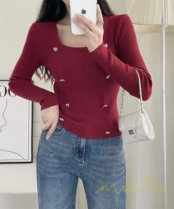 ｔシャツ・カットソー | リブカットソー レディース 秋 秋服 トップス 長袖 ロングスリーブ リブ カットソー 綿混 秋コーデ インナー 伸縮性 ショート丈 タイト スリム ニットソー