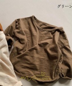衣装 服 | 子供服 キッズ 無地 長袖Ｔシャツ コットン Tシャツ 男の子 女の子 韓国こども服 ベビー服 春 男女兼用 ナチュラル 冬 カジュアル 秋