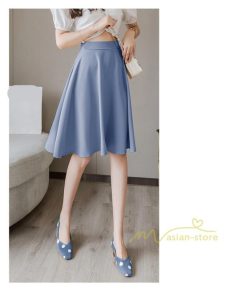 スカート | 膝丈 春秋 無地 フレアレディース ミディアム丈 ペンシルミモレ 黒 大人 20代 30代 40代 上品 OL エレガント 母 ママ