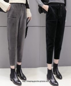 チノ・テーパード・ジョガー・スキニーパン | パンツ ボトムス 九分丈 ズボン 裏起毛 厚手 あったか ハイウエスト ウエストゴム 暖かい 着痩せ 通勤 ゆったり 美脚ライン オシャレ お出かけ 送料無料 OL