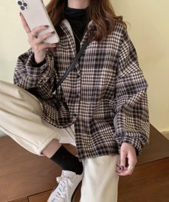 ジャケット・ブルゾン | チェック柄シャツ 裏ボア ジャケット秋冬
