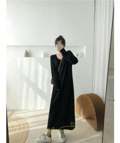 ニットワンピース | レディース 冬 きれいめ ニットフレア ロング おしゃれ 秋冬 長袖 送料無料 可愛い 萌え袖 上品 秋冬コーデ 20代30代40代50代 がーりー