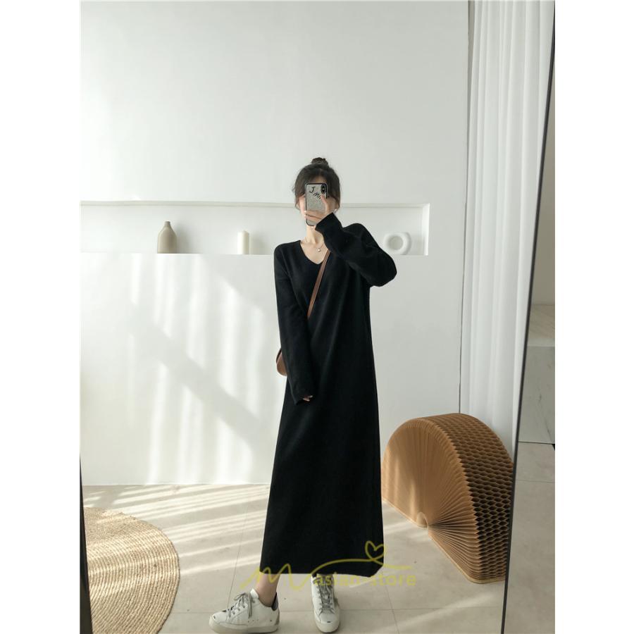 ニットワンピース | レディース 冬 きれいめ ニットフレア ロング おしゃれ 秋冬 長袖 送料無料 可愛い 萌え袖 上品 秋冬コーデ 20代30代40代50代 がーりー