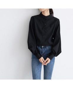 シャツ・ブラウス | シャツブラウス レディーストップス パフスリーブ 可愛い ビジネスカジュアルウェア エレガント 通学通勤 柔らか つや消しシャツ S L M 2020秋冬 XL 4色