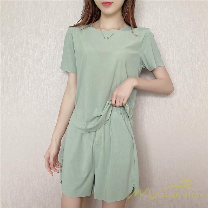 パジャマ ルームウェア | パジャマ レディース 夏 半袖 ルームウェア 涼しい 部屋着 ナイトウェア 寝間着 柔らかく軽い薄手の快適Tシャツパジャマ 薄手パジャマ 部屋着 上下セット