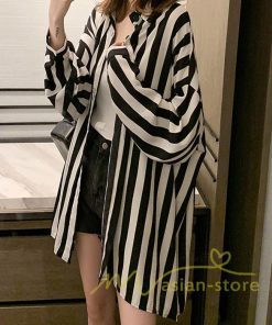 在庫ある | 短納期シャツレディースブラウス カーディガン カジュアルゆったりシャツトップス フォーマルシャツ オフィスブラウス ストライプ 春夏衣装 薄手 通学通勤