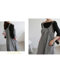 オーバーオール サロペット | オールインワン レディース ワイドパンツ ロング丈 トレンド チェック柄 ストライプ サロペット ボトムス 大きいサイズ 着痩せ オーバーオール 韓国風 日常感 夏