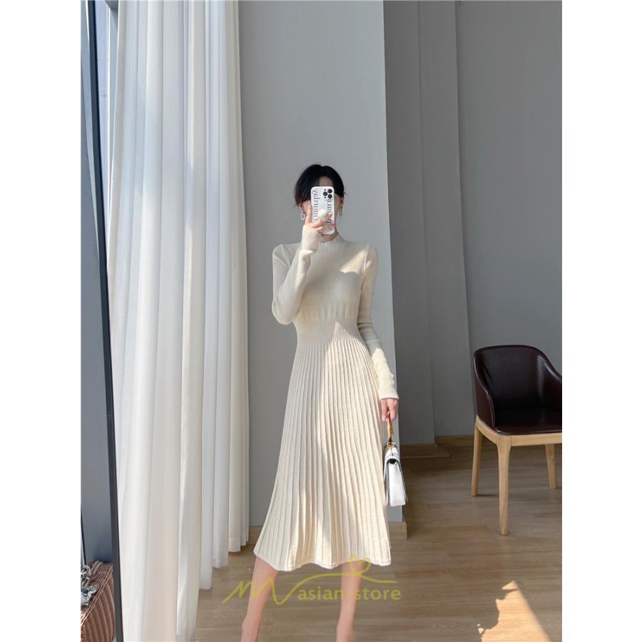 ニットワンピース | ワンピース 秋 秋服 レディース ニット ロングワンピース ロング 長袖 冬 冬服 可愛い フェミニン 20代30代40代50代 上品 送料無料 エレガント 高級感