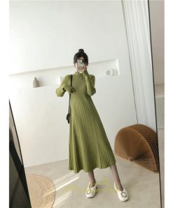 ニットワンピース | ワンピース 春 春服 レディース 長袖 ゆったり 秋 冬 ロング丈無地 20代30代40代50代 可愛い お出かけ 着痩せ 大人 通勤